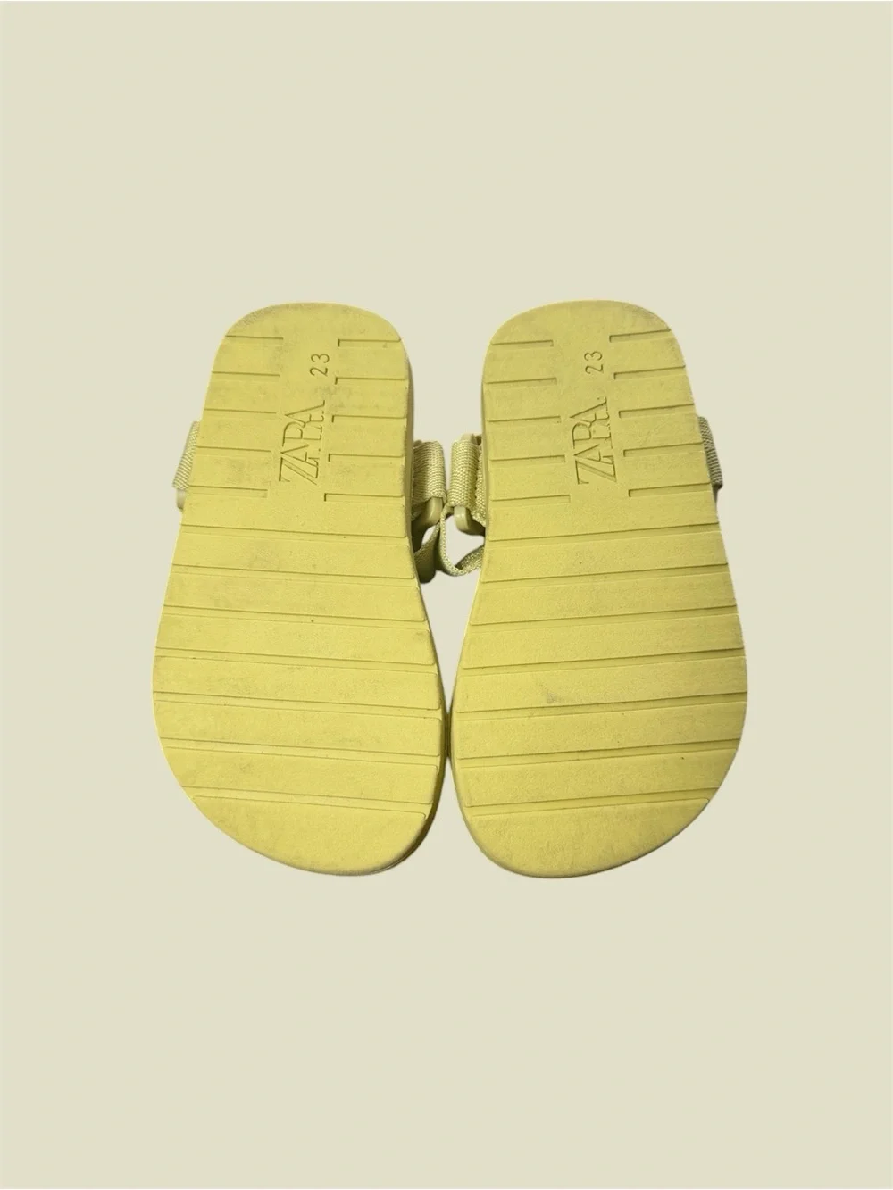 Zara Technical Sandals Size 23 US Toddler 7 Unisex Cream Beige Strappy